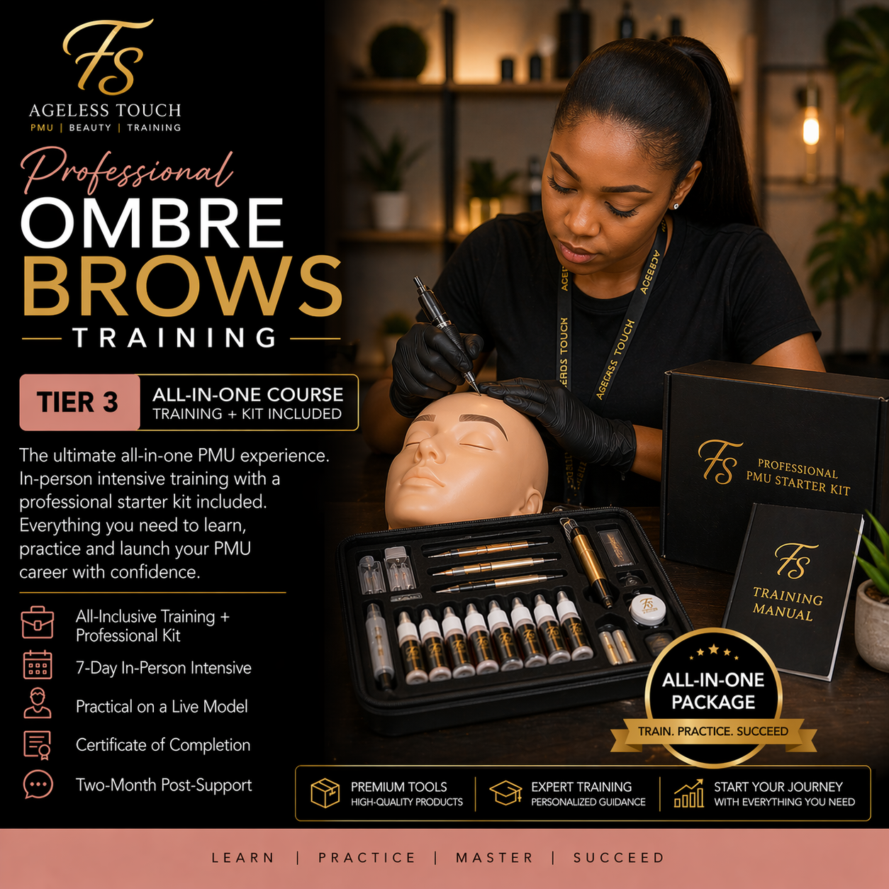 All In One Package PMU Brows Course course tier 3